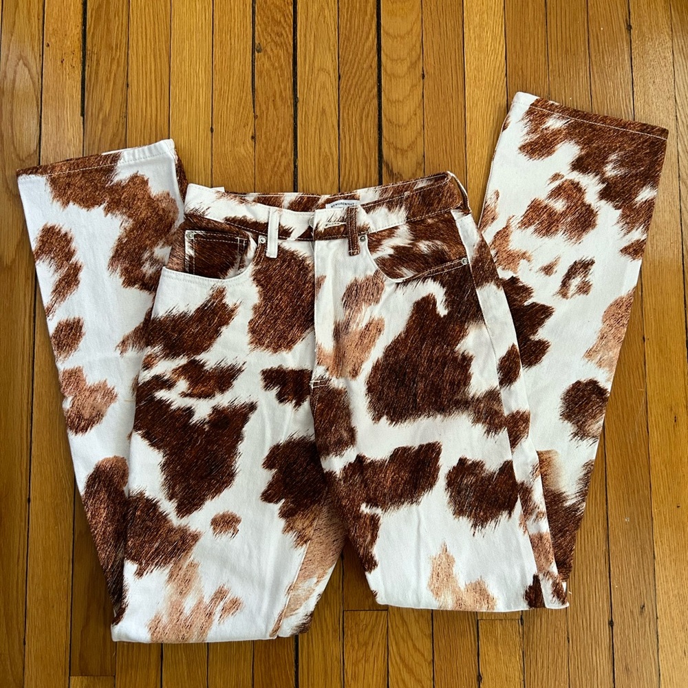 WeWoreWhat baby boot cowhide jeans